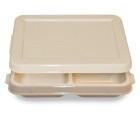 T3 Compartment Food Tray Base & Lid - Polycarbonate